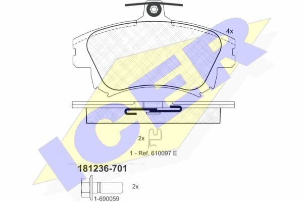 Brake pads front 181236701 - image 2