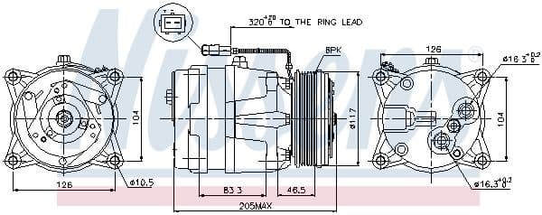 Compressor, air conditioning ** FIRST FIT ** 89060