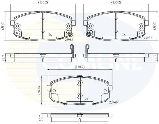 Brake pads front CBP31798