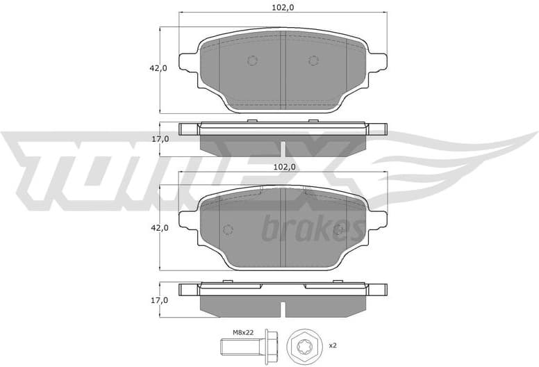 Brake Pad Set, disc brake TX 60-66