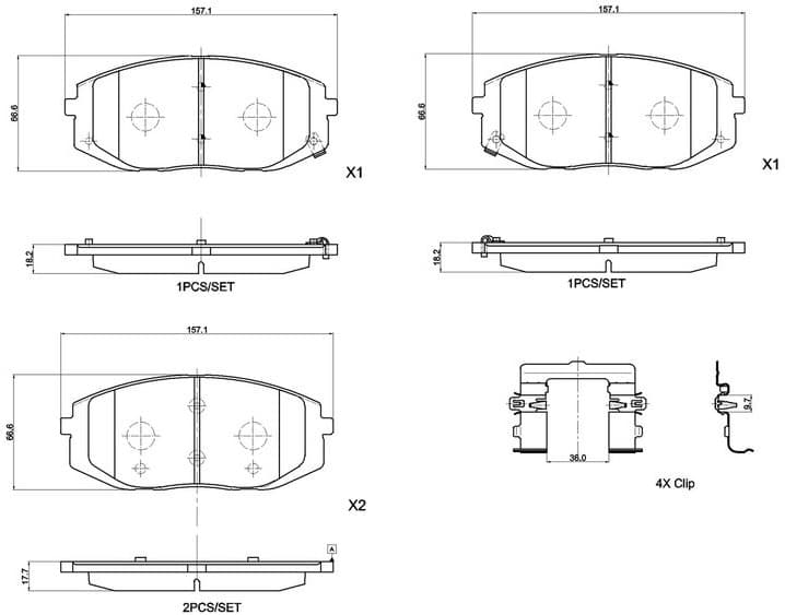 Brake Pad Set, disc brake PRIME LINE P 30 161 - image 4