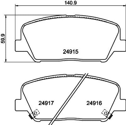 Brake Pad Set, disc brake 8DB 355 020-591 - image 4