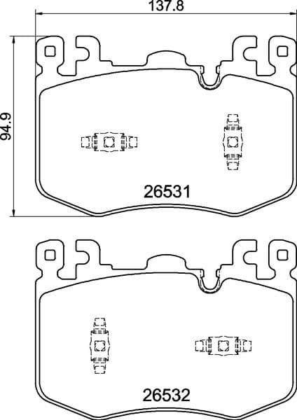 Brake Pad Set, disc brake PRIME LINE P 94 001
