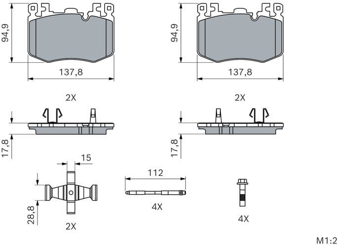 Brake Pad Set, disc brake 0 986 460 215 - image 5
