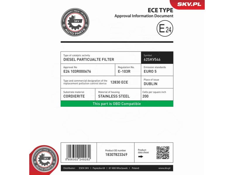 Soot/Particulate Filter, exhaust system 62SKV546 - image 7