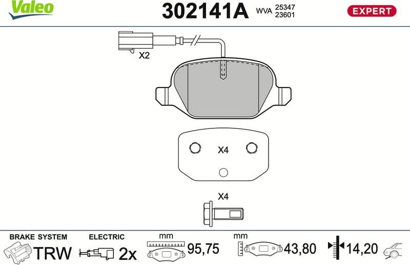 Brake Pad Set, disc brake EXPERT 302141A