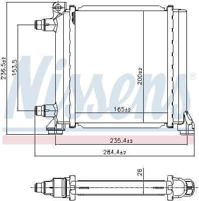Radiator, engine cooling 607256