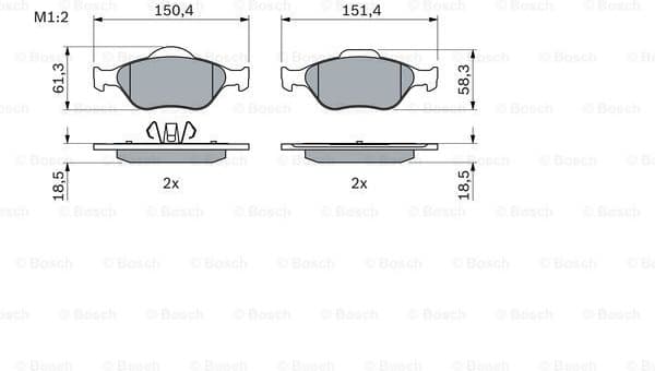 Brake Pad Set, disc brake 0986424558 - image 7