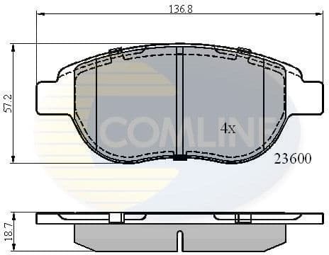 Brake pads front CBP01038