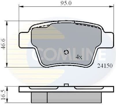 Brake pads rear CBP01658