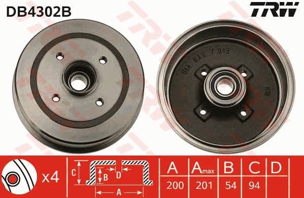 Brake Drum DB4302B