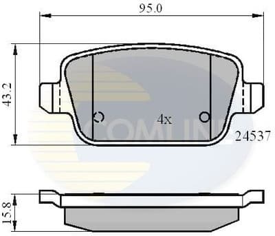 Brake pads rear CBP01610