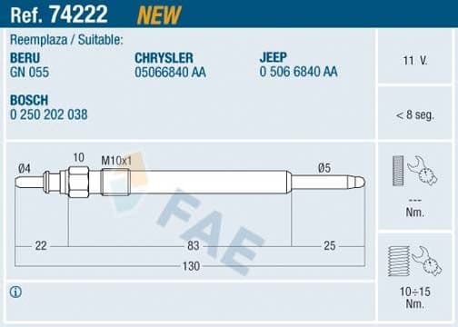 Glow Plug 74222