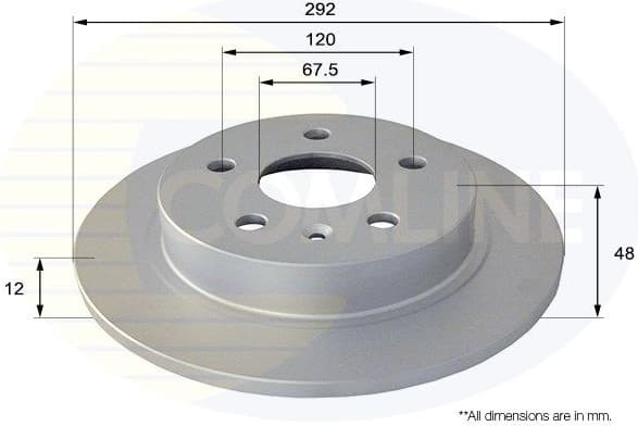 Brake disc, 1pcs REAR ADC1145 - image 2