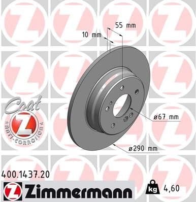 Brake Disc COAT Z 400.1437.20