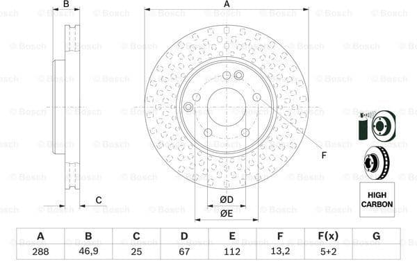 Brake Disc 0986478624 - image 5