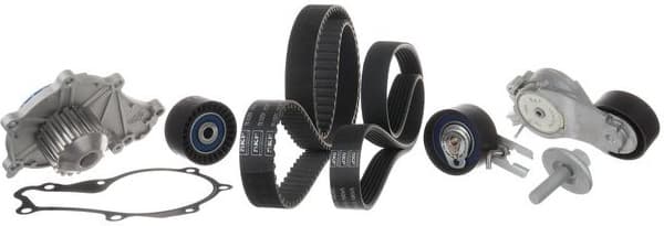 Water Pump + Timing/V-ribbed Belt Set MASTERKIT VKMC 13004