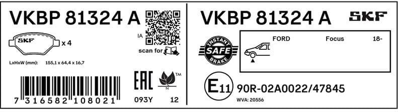 Brake Pad Set, disc brake VKBP 81324 A - image 3