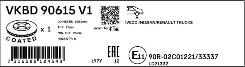 Brake Disc VKBD 90615 V1 - image 2