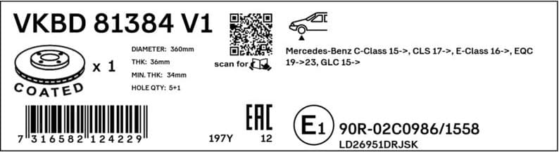 Brake Disc VKBD 81384 V1 - image 2