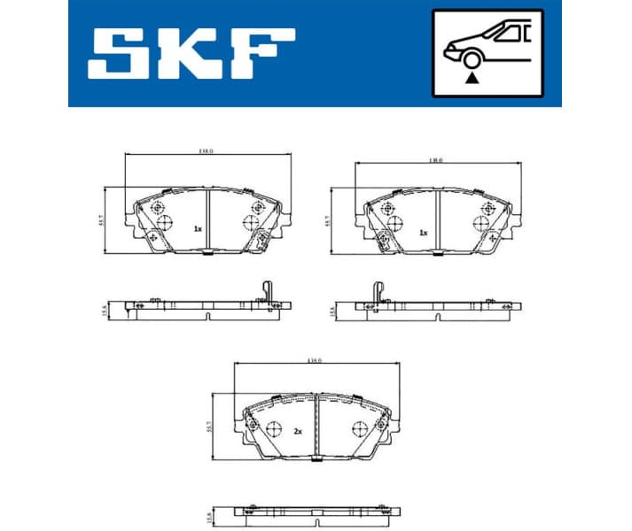 Brake Pad Set, disc brake VKBP 81376 A - image 2