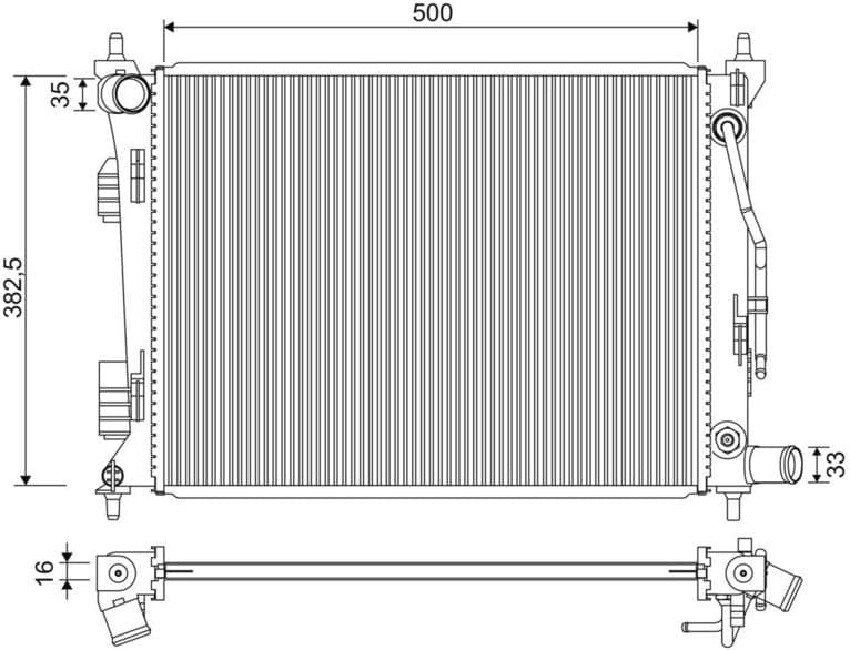 Radiator, engine cooling 701342