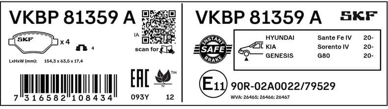 Brake Pad Set, disc brake VKBP 81359 A - image 3