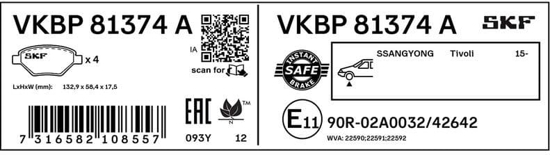 Brake Pad Set, disc brake VKBP 81374 A - image 3