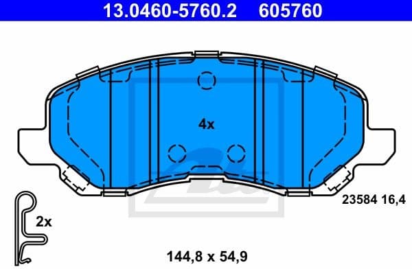 Brake Pad Set, disc brake 13.0460-5760.2