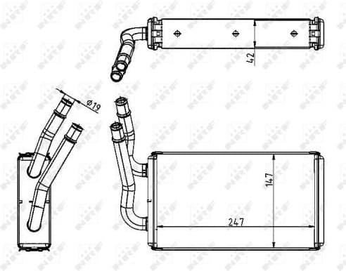Heat Exchanger, interior heating 54228