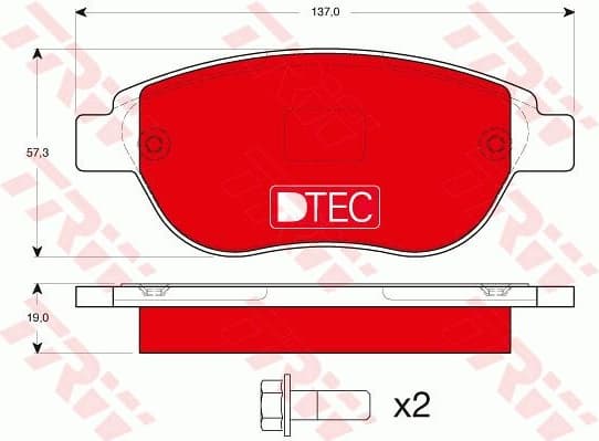 Brake Pad Set, disc brake DTEC COTEC GDB1464DTE