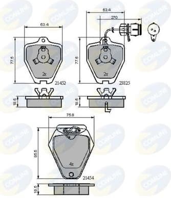 Brake pads front CBP1884