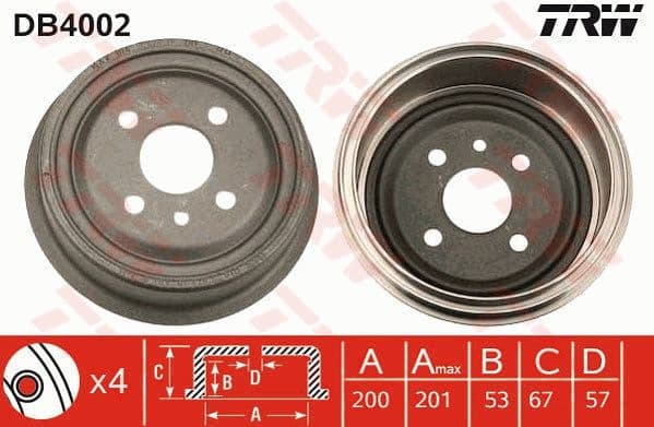Brake Drum DB4002