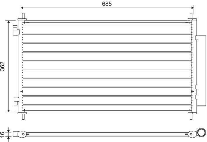 Condenser, air conditioning 822734