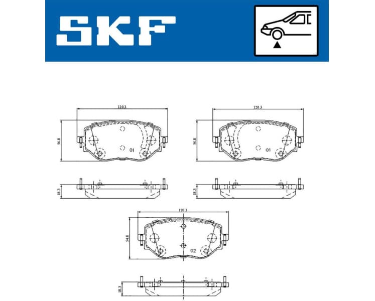 Brake Pad Set, disc brake VKBP 81300 - image 2
