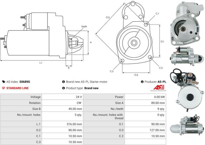 Starter AS S0689S - image 5