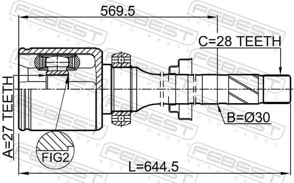 Joint Kit, drive shaft 2911-FLIIMTRH - image 2