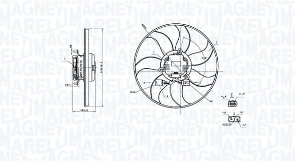 Fan, engine cooling 069422908010