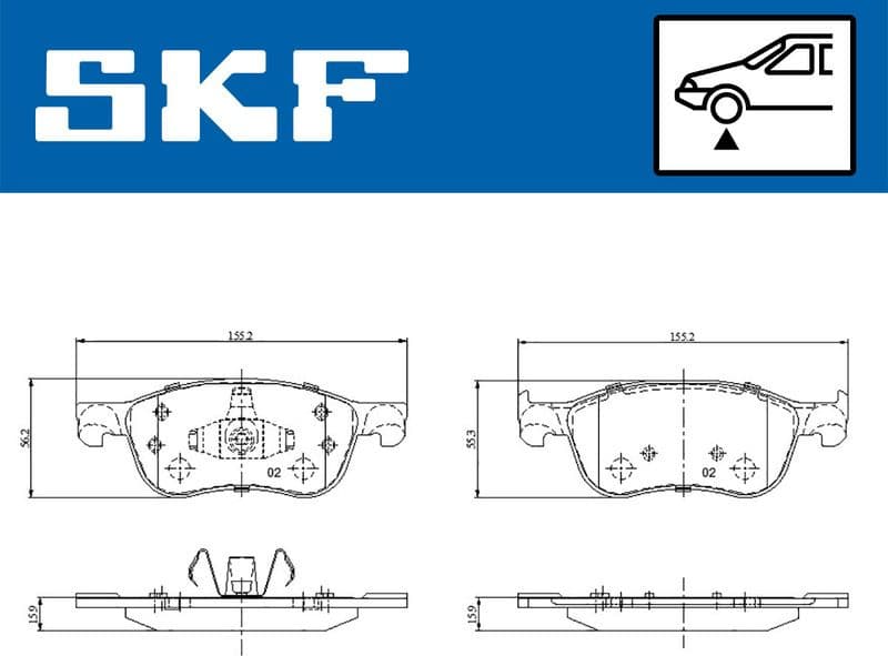 Brake Pad Set, disc brake VKBP 81304 - image 2