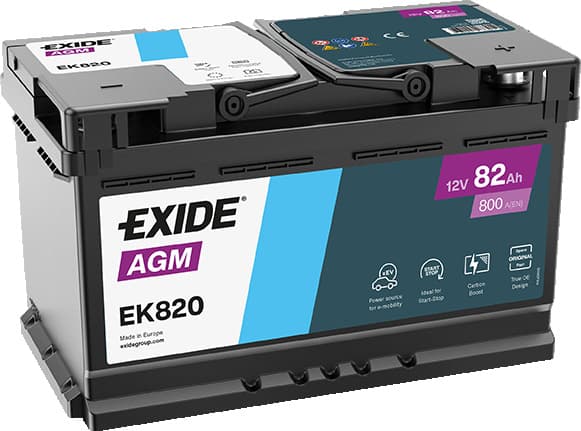 Akumuliatorius EXIDE AGM 82Ah 800A PREMIUM - EK820 (EXIDE) - Autoera - image 2