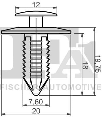 Clip, trim/protection strip 14-20015.5
