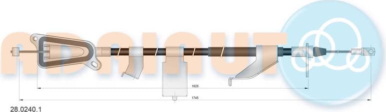 Cable handbrake 28.0240.1