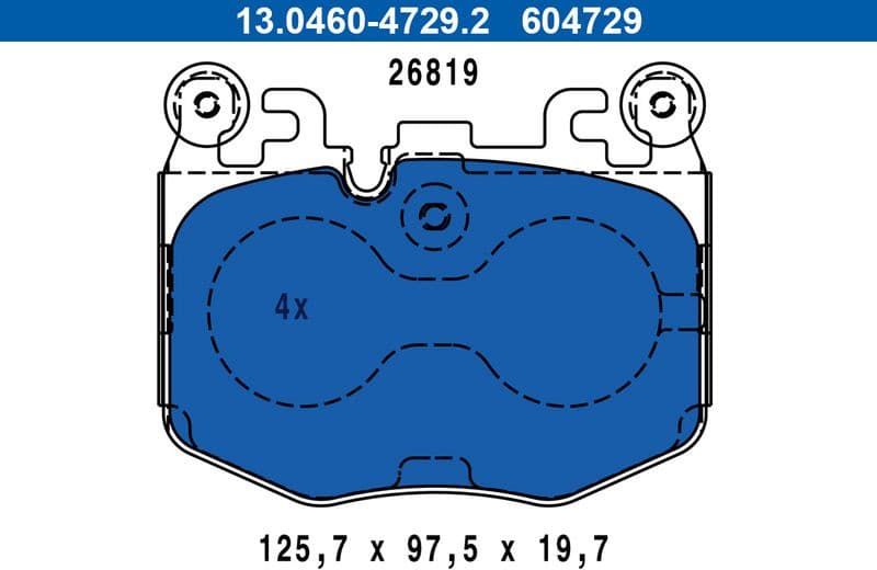 Brake Pad Set, disc brake 13.0460-4729.2