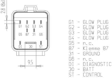 Control Unit, glow time MHG 78