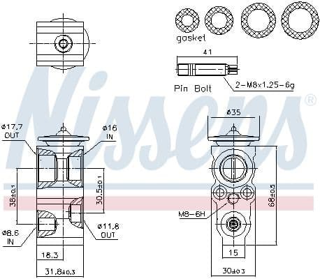 Expansion Valve, air conditioning 999482 - image 6