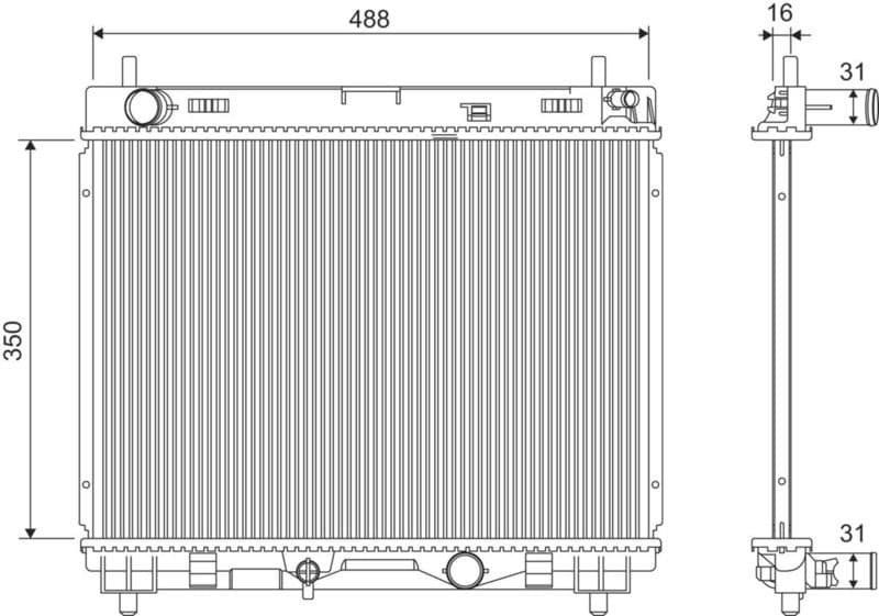 Radiator, engine cooling 701366