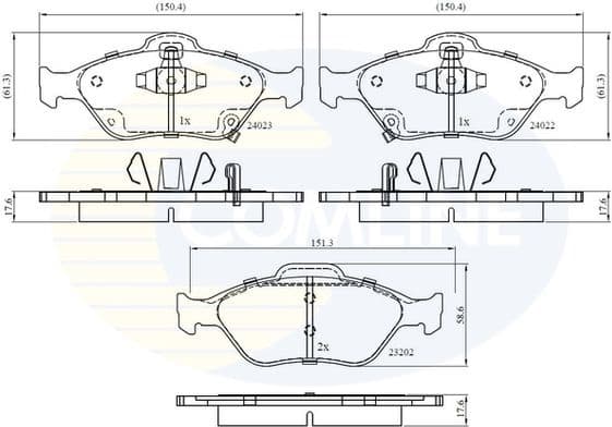 Brake pads front CBP31637