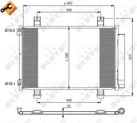 Condenser, air conditioning EASY FIT 35854