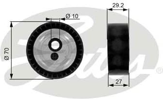 Tensioner Pulley, V-ribbed belt DriveAlign™ T38231