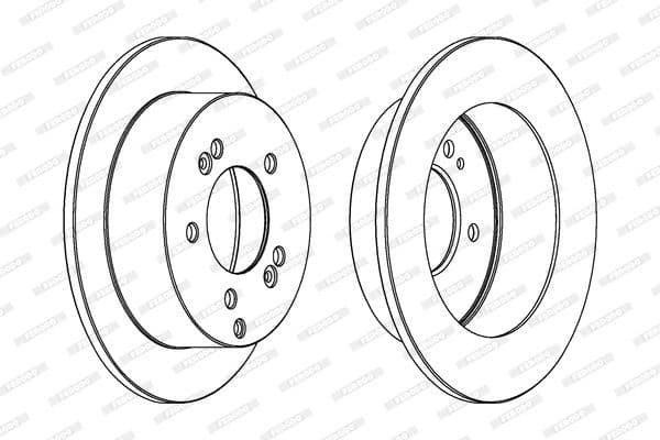 Brake discs kit rear, (2pcs), Top Quality DDF1447C - image 2